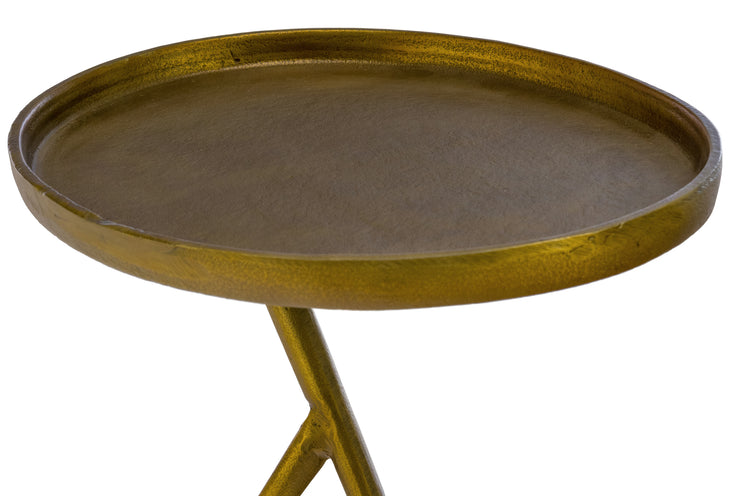 Schmidt Raw Brass Accent Table